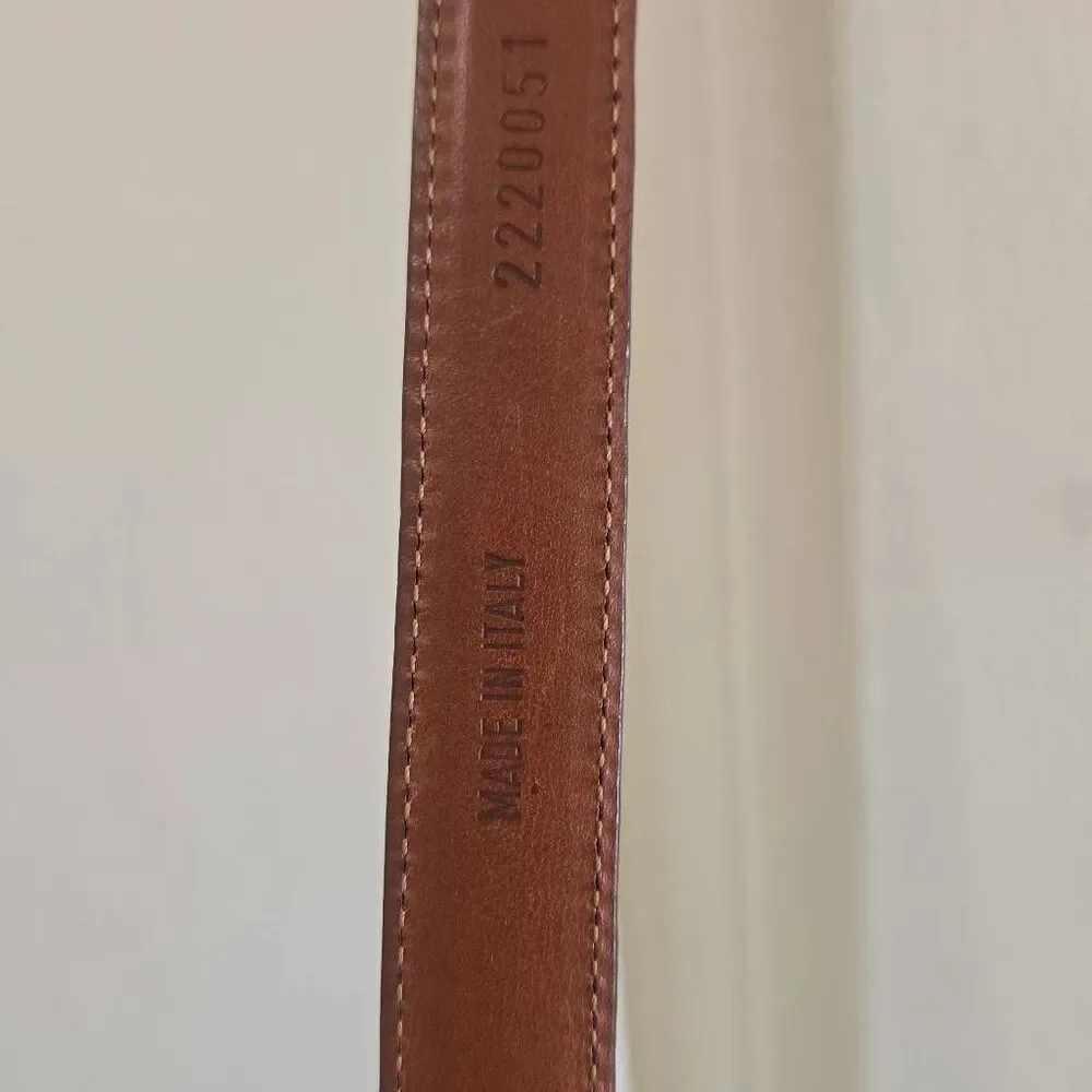 Ralph Lauren Vintage Brown American Alligator Belt with Silver Buckle, 26